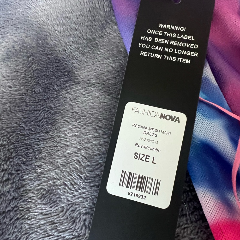 Fashion Nova Blue and Pink Maxi Dress - Picture 3 of 5